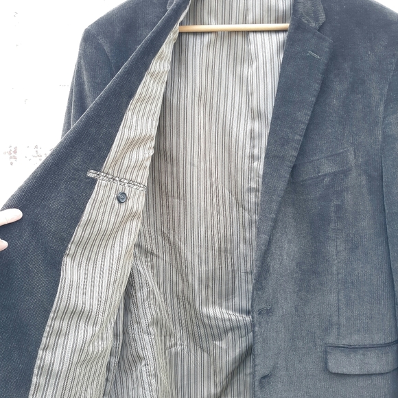 Chaps Corduroy Sport Coat Brown Elbow Patch - Picture 5 of 7